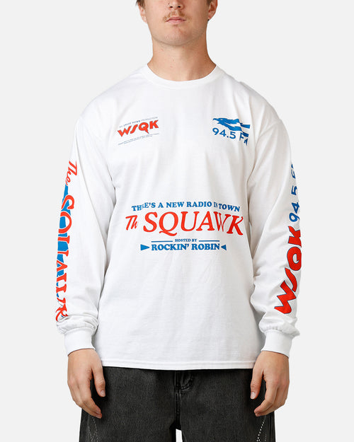 73Studio X Stranger Things The Squawk Long Sleeve T-Shirt White