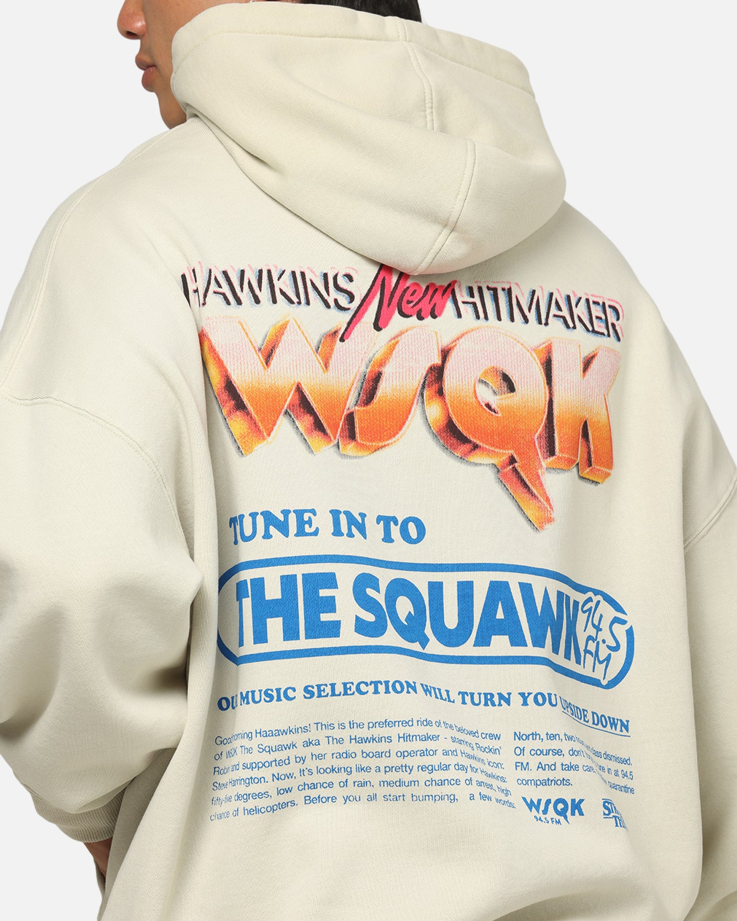 73Studio X Stranger Things WSQK Premium Hoodie Grey | Culture Kings US