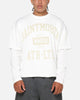 Saint Morta Athltc College Layered Long Sleeve T-Shirt Off White