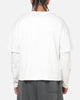 Saint Morta Athltc College Layered Long Sleeve T-Shirt Off White