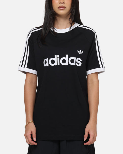 Adidas 3-Stripes Ringer T-Shirt Black