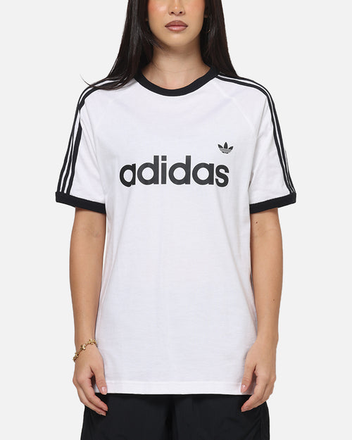Adidas 3-Stripes Ringer T-Shirt White