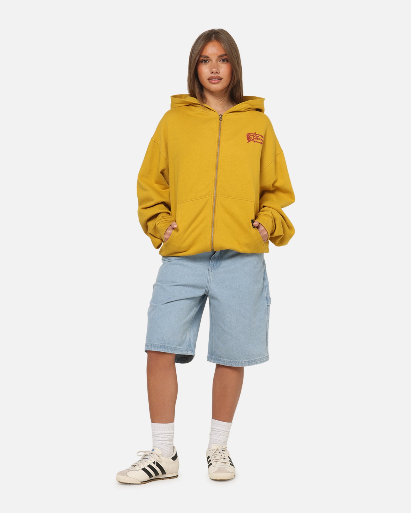 Carre Signature Zip Hoodie Mustard | Culture Kings US