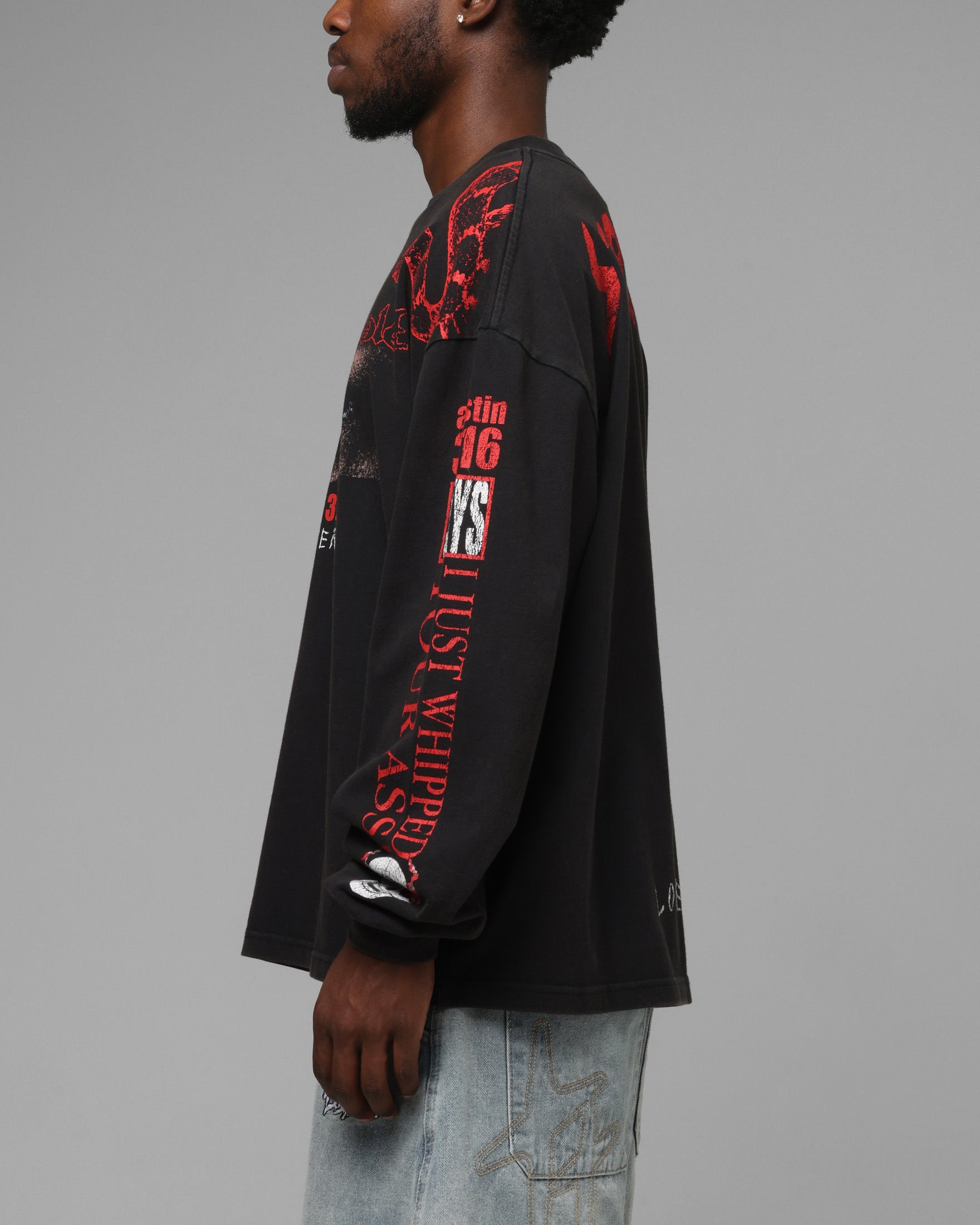 Loiter X WWE Stone Cold Long Sleeve T-Shirt Black | Culture Kings US