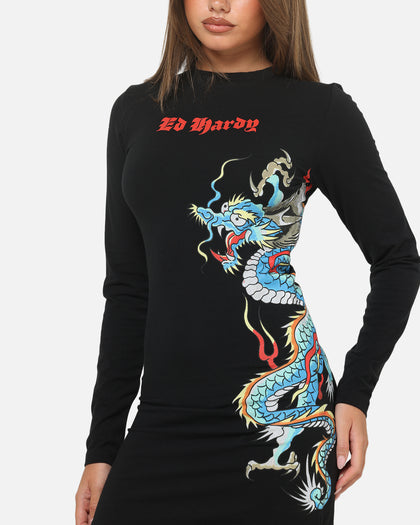 Ed Hardy Women's Dragon Long Sleeve Mini Dress Black | Culture Kings US Ed Hardy Women's Dragon Long Sleeve Mini Dress Black | Culture Kings US