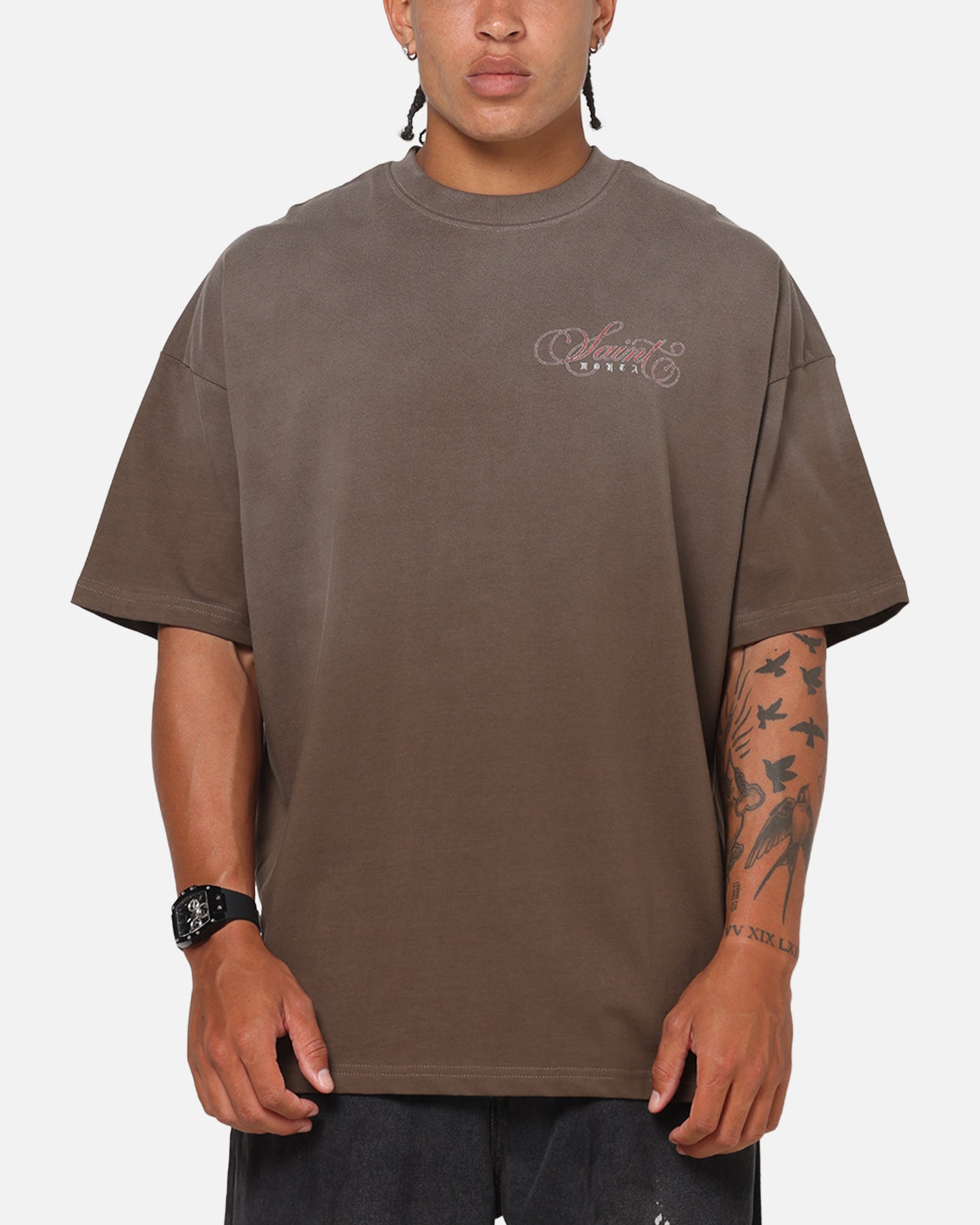 Saint Morta Heavens Kitchen Boxy T-Shirt Washed Brown | Culture