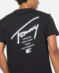 Tommy Jeans Regular Sign City T-Shirt Black