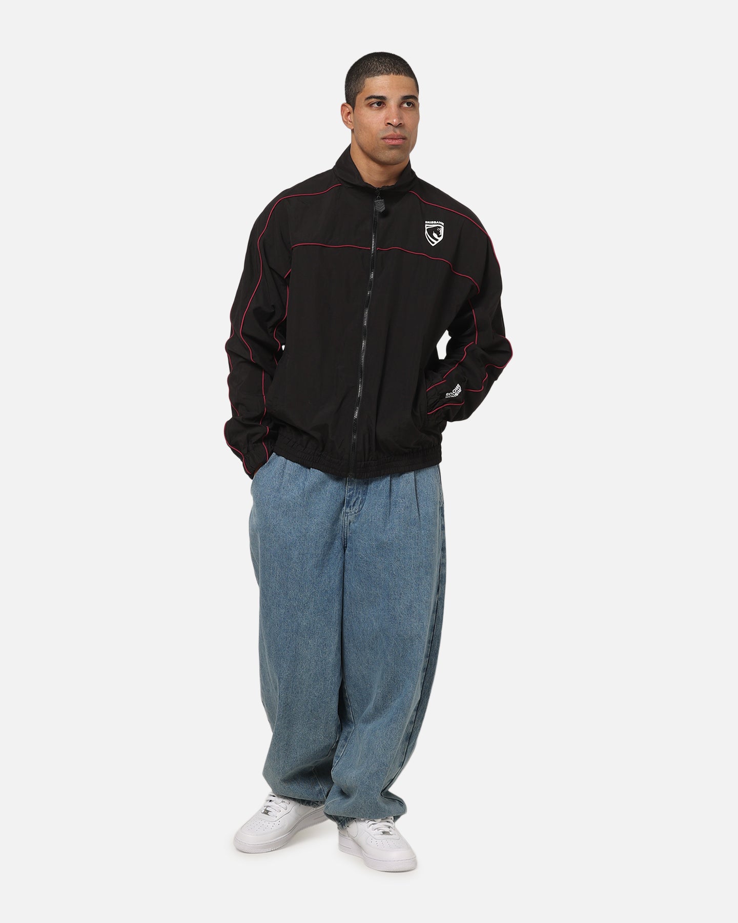 Bleacher Athletic Brisbane Broncos NRL Midweight Spray Jacket