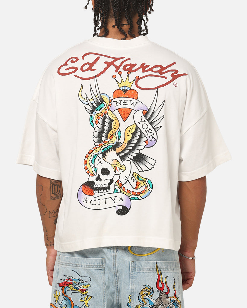 Ed Hardy NYC T-Shirt Off White | Culture Kings US