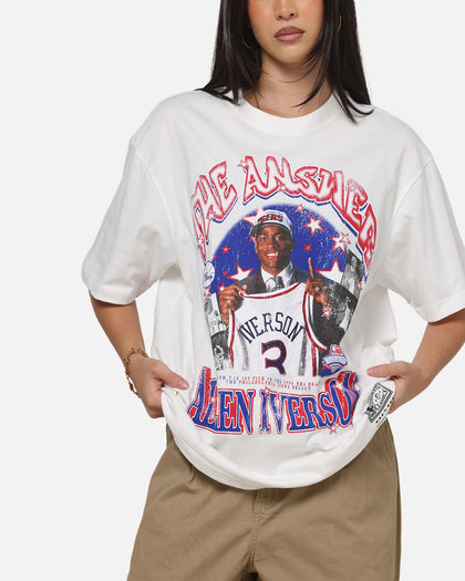 Mitchell & Ness Allen Iverson Star Burster T-Shirt Vintage White
