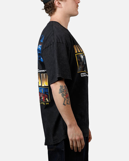 73Studio Marvel Iron Man T-Shirt Black Acidwash