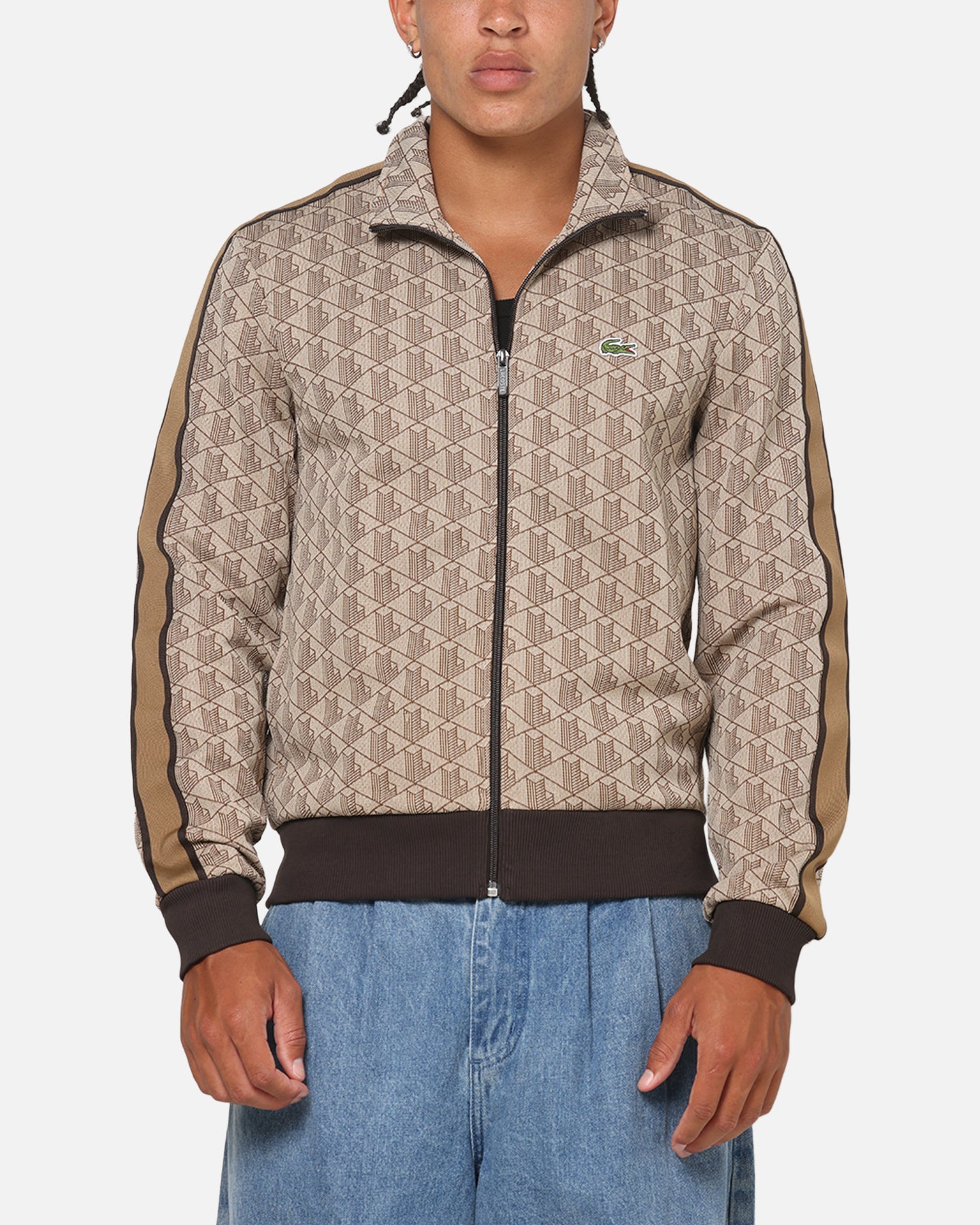 Lacoste Monogram Track Jacket Crossiant/Cookie | Culture Kings US