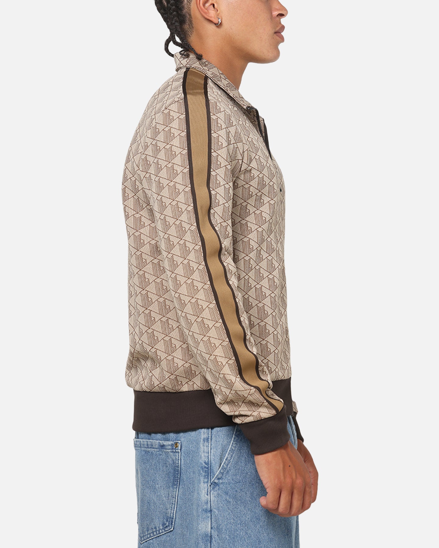 Lacoste Monogram Track Jacket Crossiant/Cookie | Culture Kings US