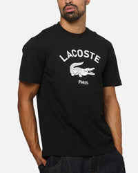 Lacoste Soft Branding Croc Logo T-Shirt Black