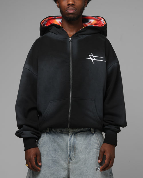 Loiter Inferno Zip Hoodie Black