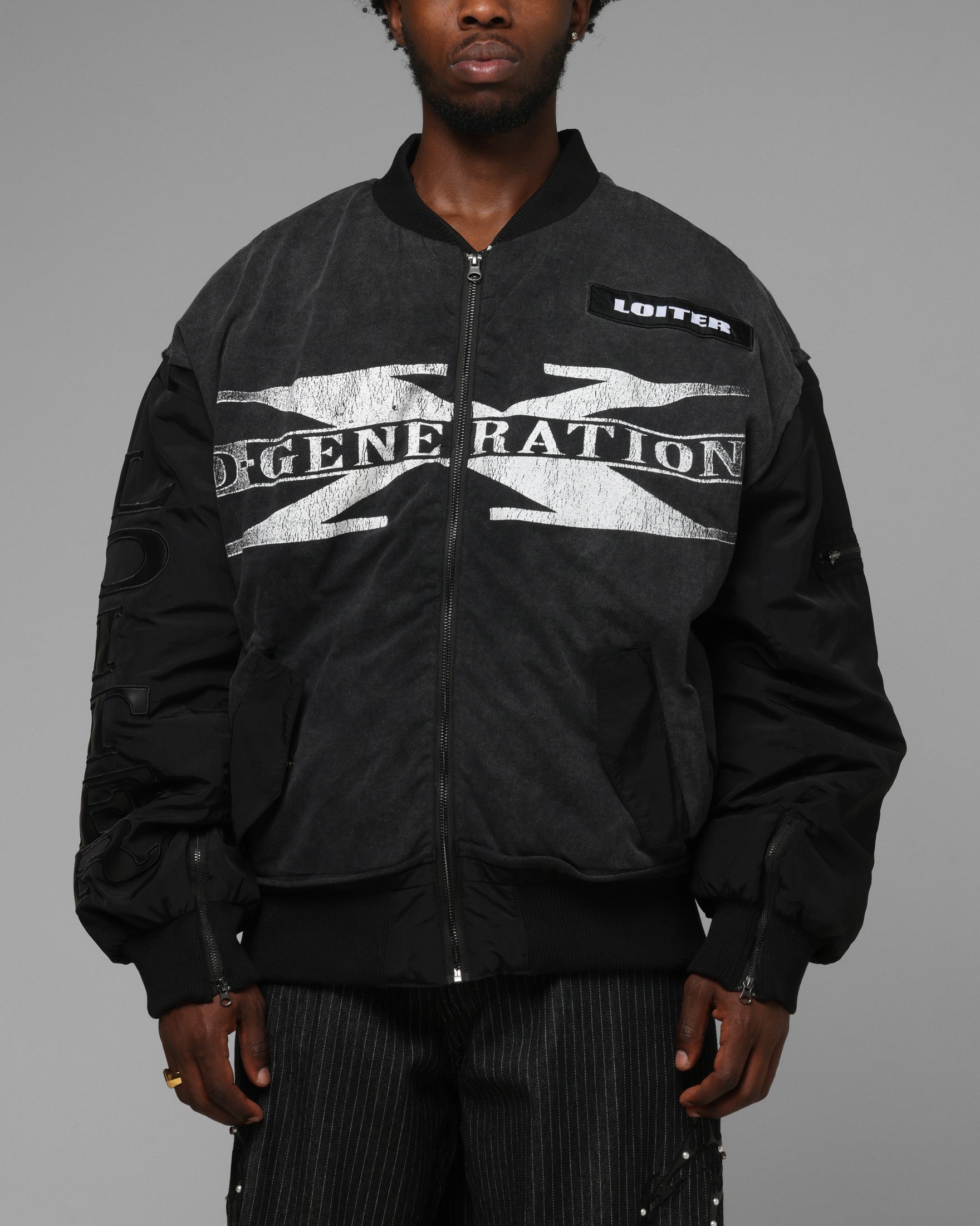 Loiter X WWE DX Generation Bomber Jacket Black | Culture Kings US