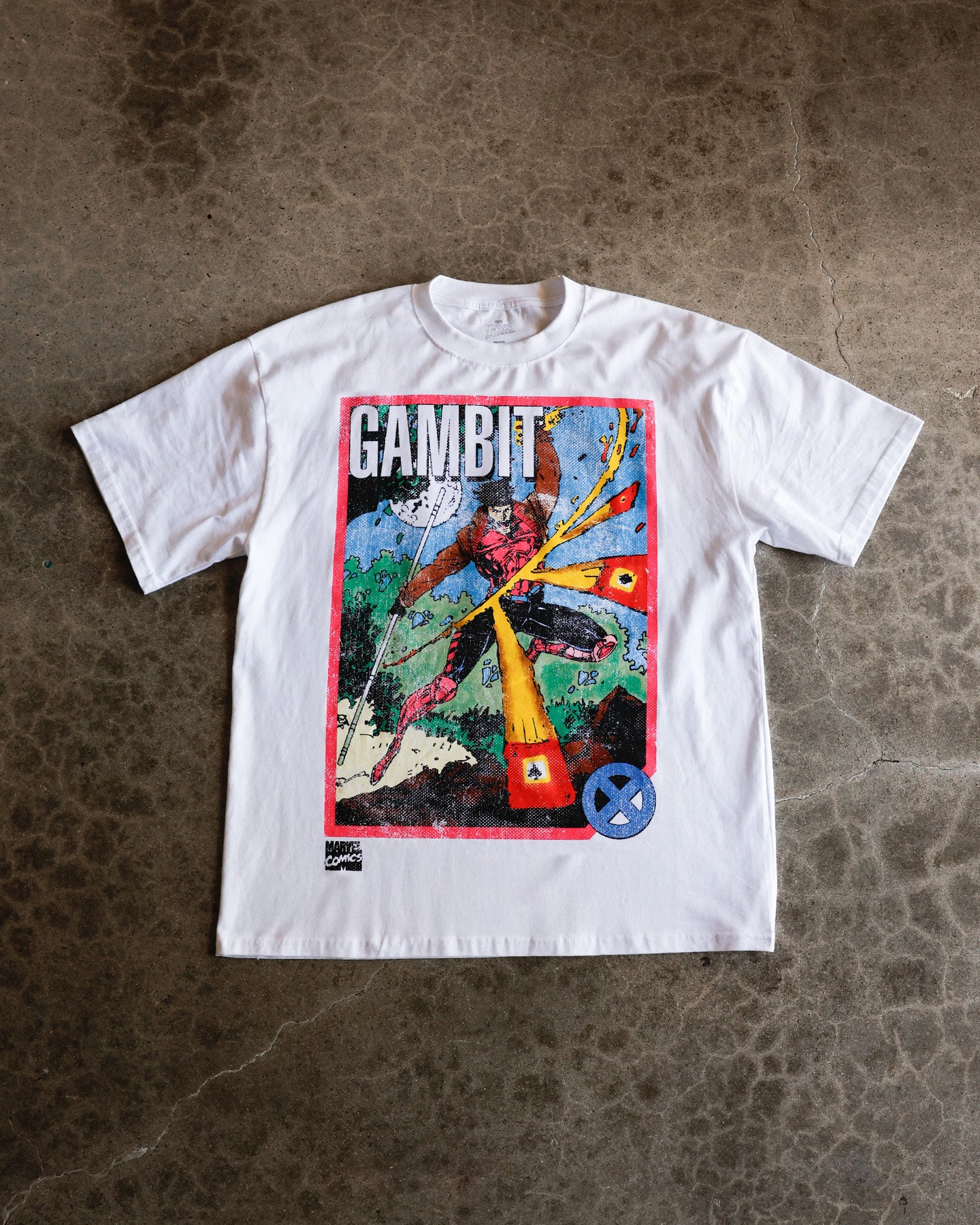 73Studio Marvel X-Men Gambit Vintage T-Shirt White | Culture Kings US