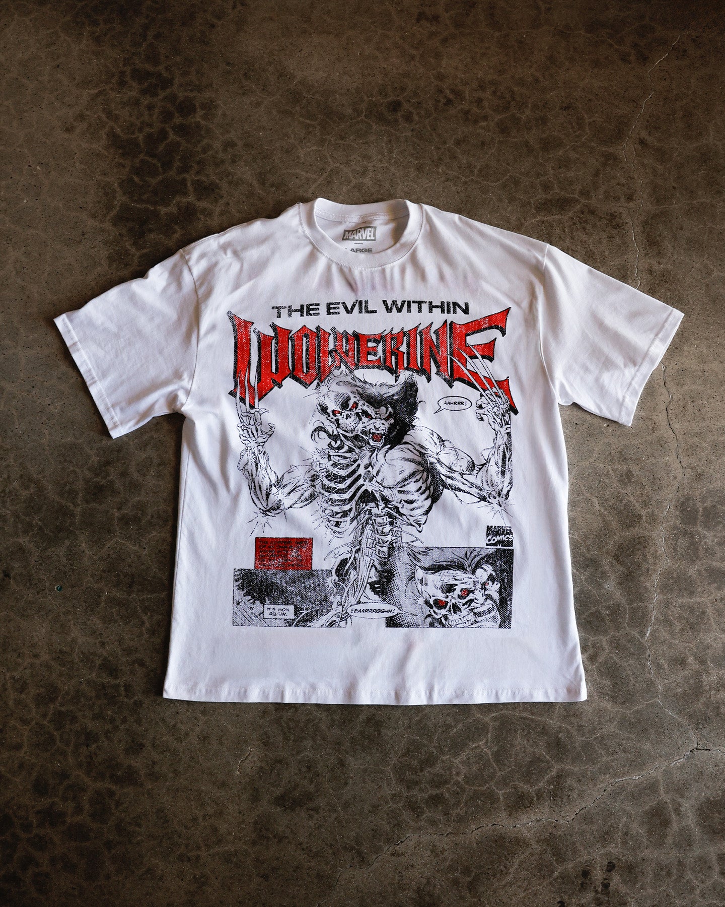 73Studio Marvel X-Men Wolverine Vintage T-Shirt White | Culture