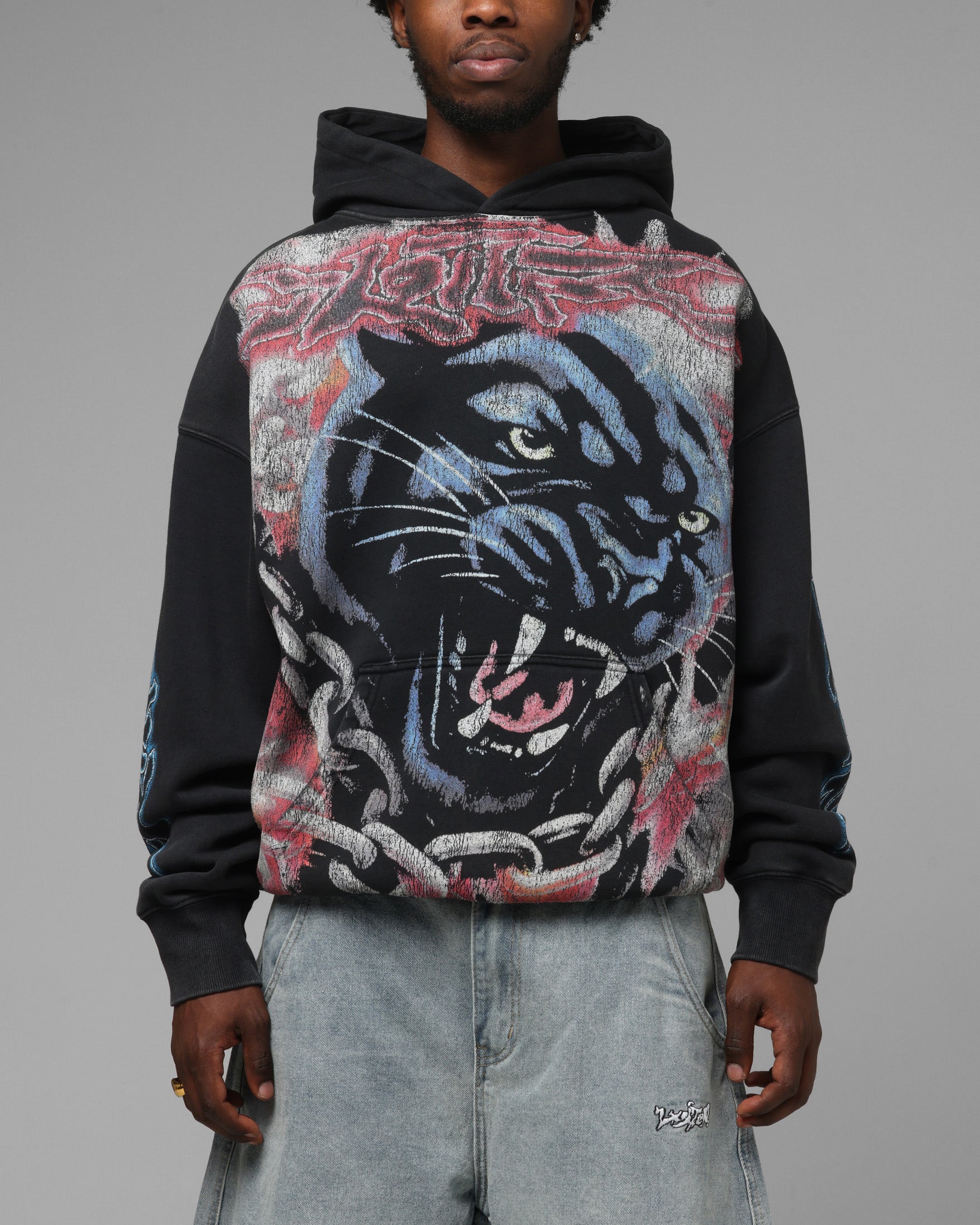 ELLEGARDEN Panther Hoodie Lサイズ Loiter Panther Airbrush Hoodie Black | Culture Kings US