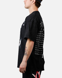 UFC By Culture Kings Jon Jones Action T-Shirt Black Acidwash