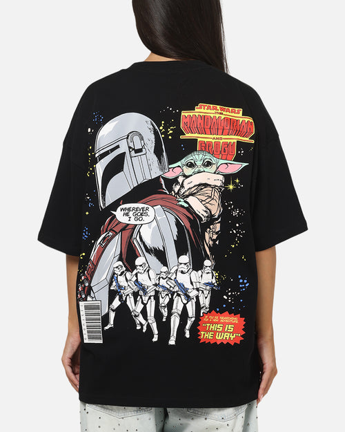 73Studio Star Wars Mando And Grogu Comic T-Shirt Black