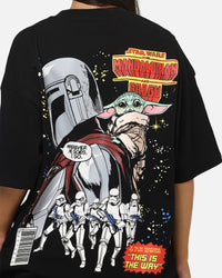 73Studio Star Wars Mando And Grogu Comic T-Shirt Black