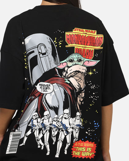 73Studio Star Wars Mando And Grogu Comic T-Shirt Black