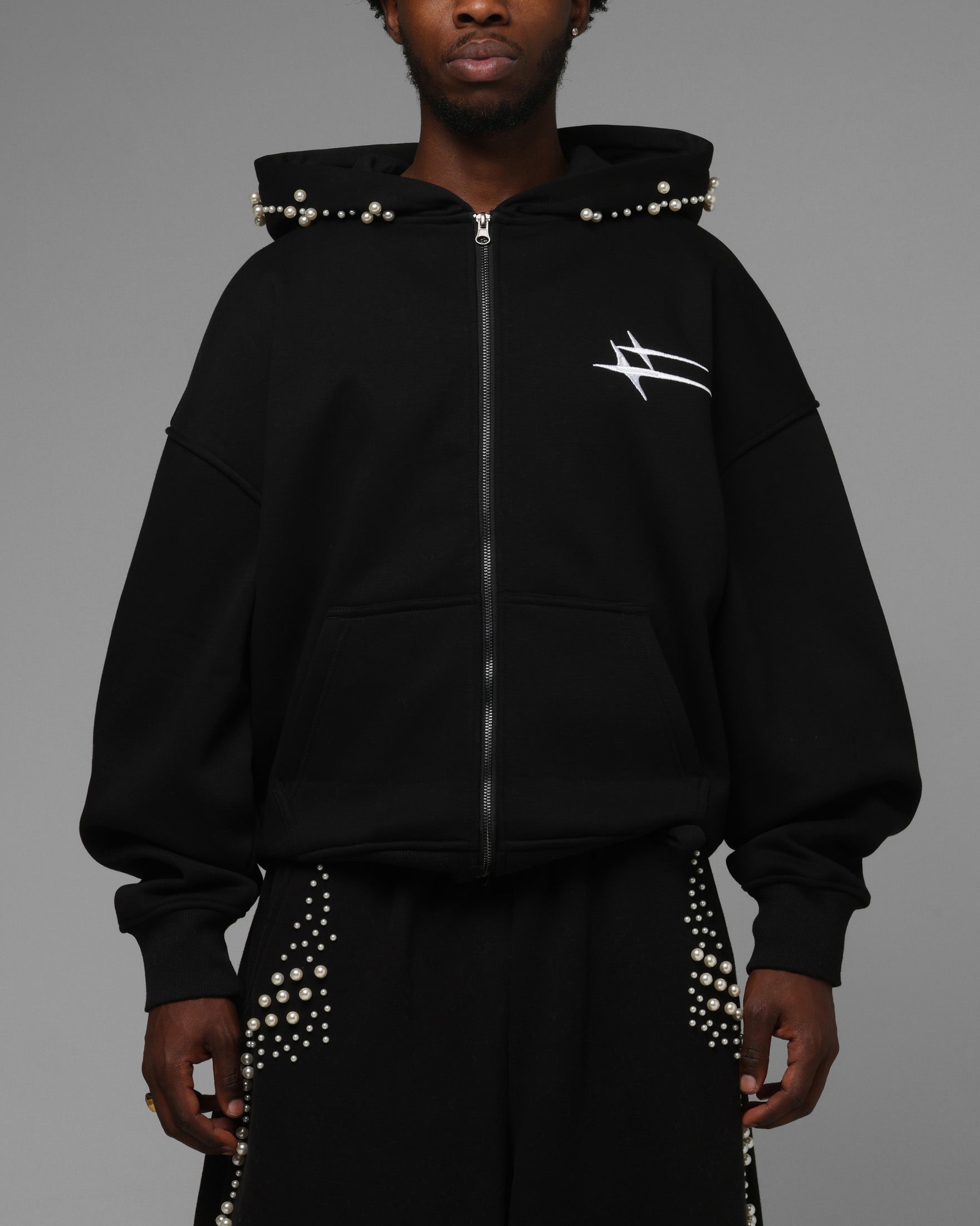 Loiter Pearl Zip Hoodie Black | Culture Kings US