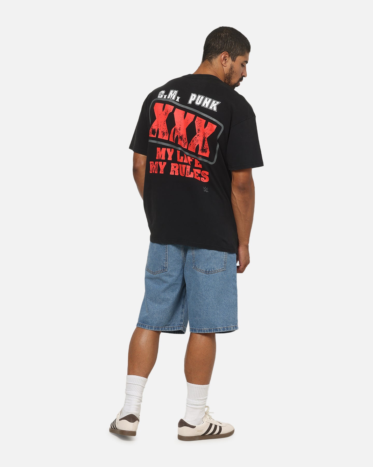 73Studio X WWE CM Punk My Life Rules Vintage T-Shirt Black