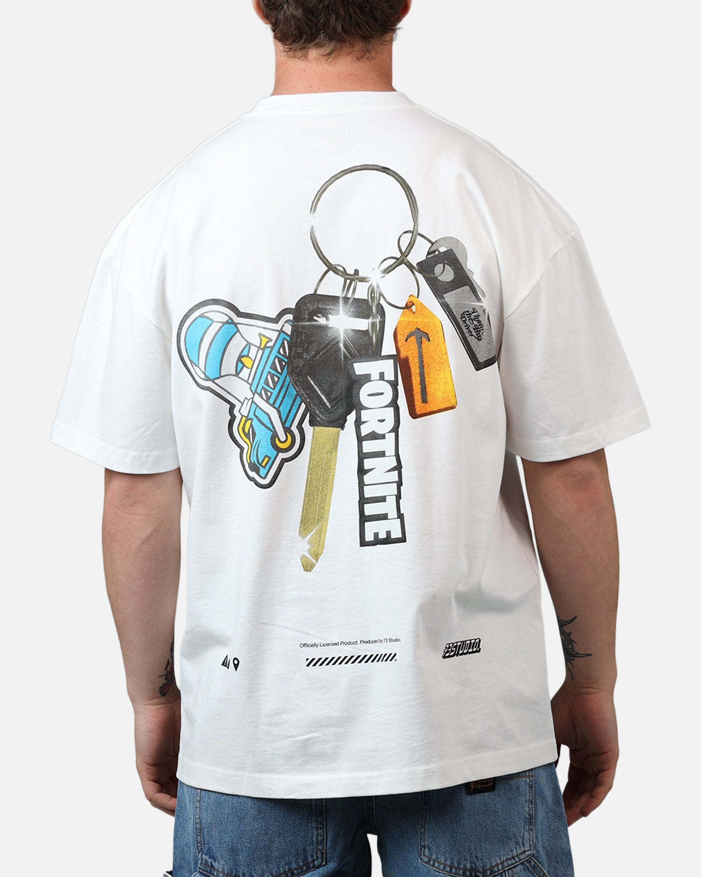 73Studio X Fortnite Thank U Bus Driver T-Shirt White | Culture