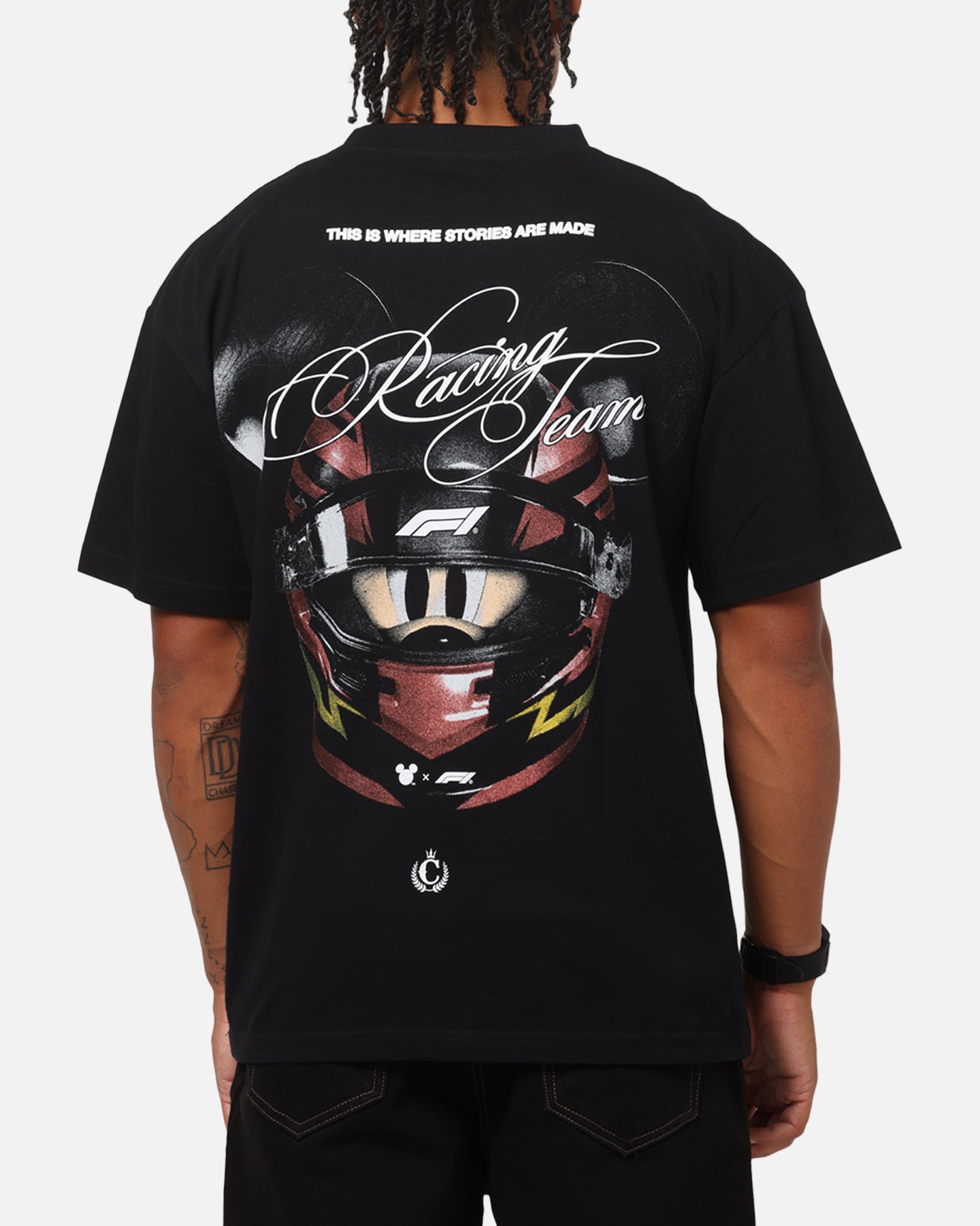 [新品未開封]Disney x F1 コラボ Tシャツ Culture Kings Disney x Formula 1® Mickey Helmet Vintage T-Shirt