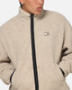Tommy Jeans Relaxed Badge Zip Through Jacket Beige