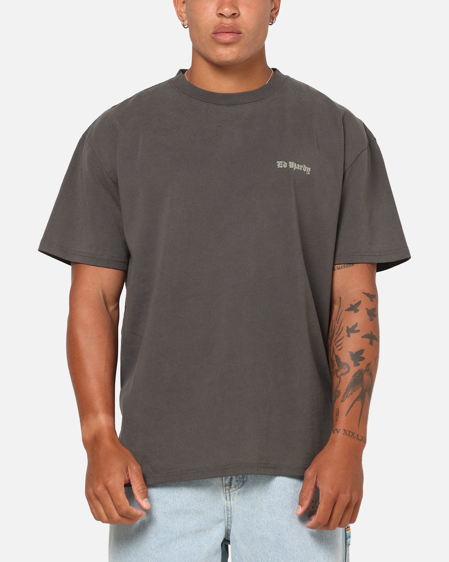 Ed Hardy Sacred Heart T-Shirt Black Wash | Culture Kings US