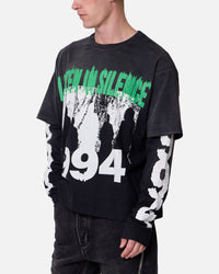 MNML Listen In Silence Long Sleeve T-Shirt Black