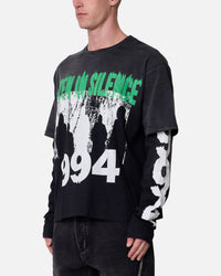 MNML Listen In Silence Long Sleeve T-Shirt Black