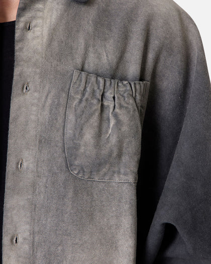 MNML Spray Denim Long Sleeve Shirt Washed Black