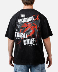 73Studio X WWE Wrestlemania 42 Roman Reigns T-Shirt Black Acidwash