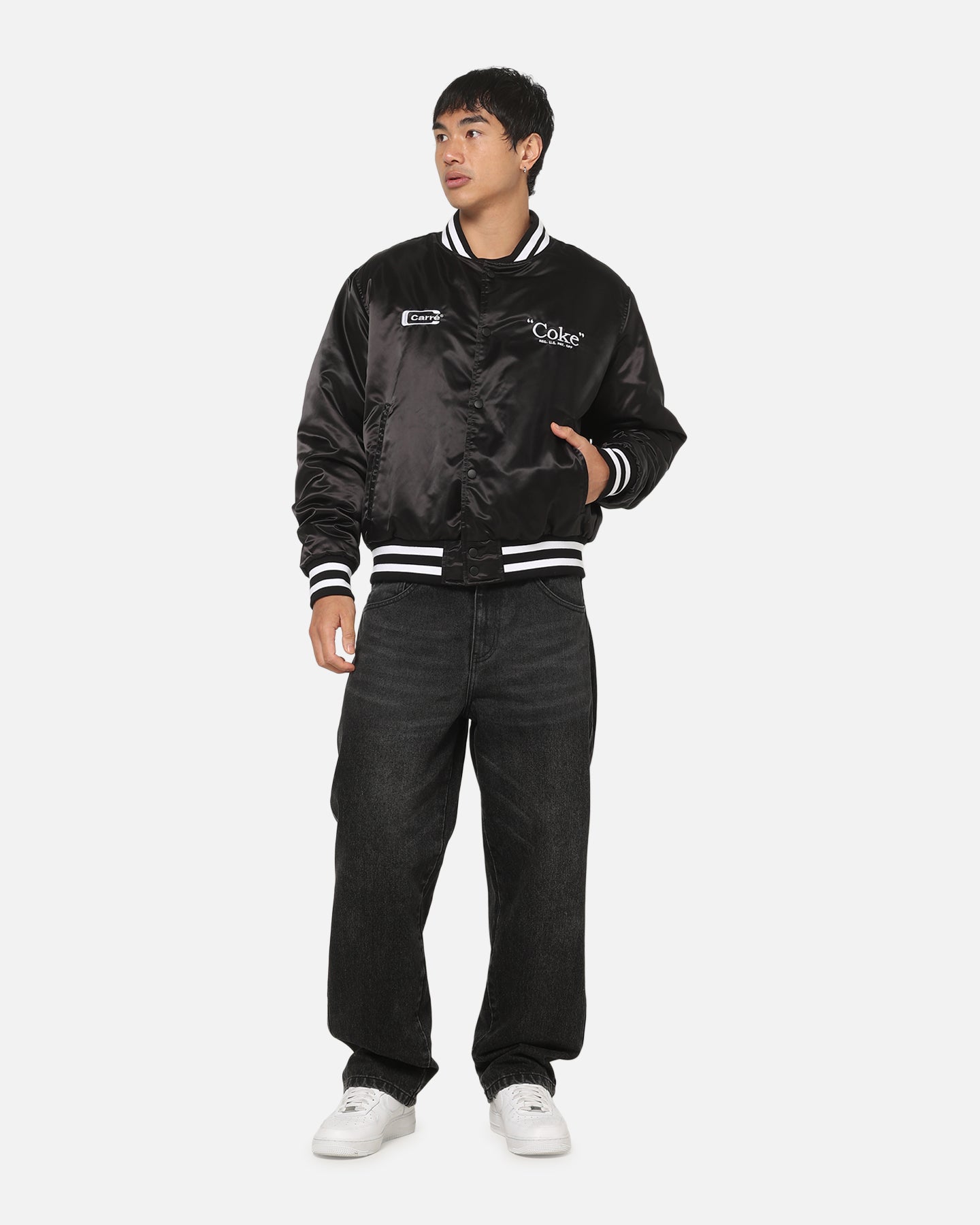 Carre Carré X Coca Cola Batter Up Stadium Jacket Black | Culture