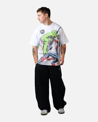73Studio Marvel The Hulk Lashes Out All Over Print T-Shirt White