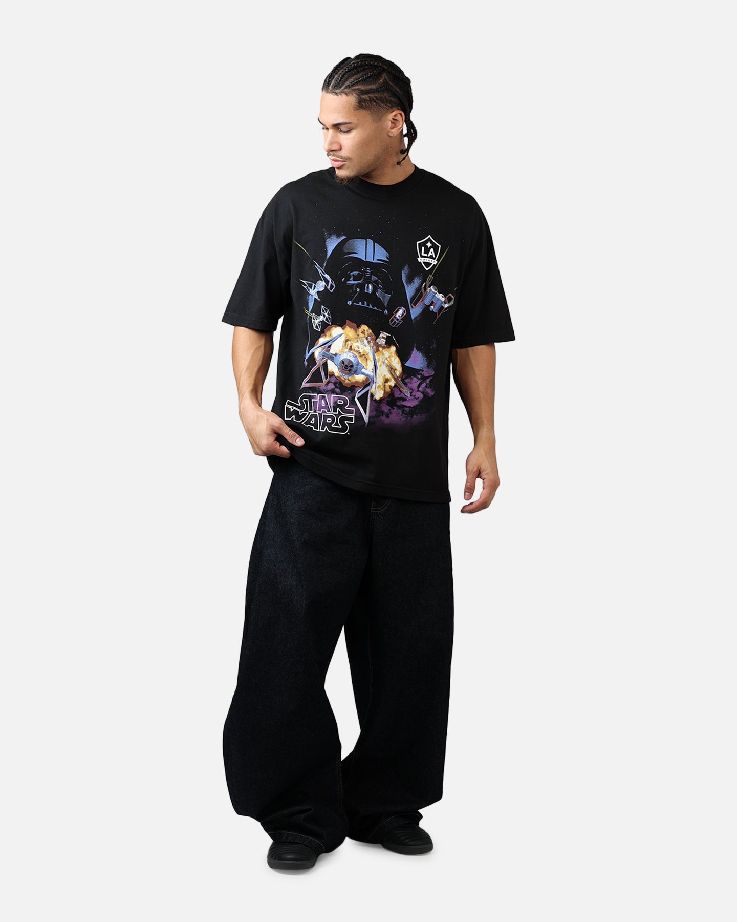 Culture Kings X Star Wars LA Galaxy Jersey T-Shirt Black | Culture