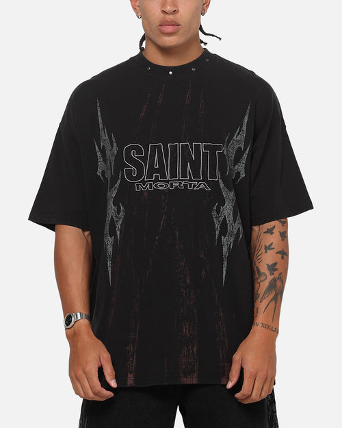 Saint Morta La Familia T-Shirt Washed Black