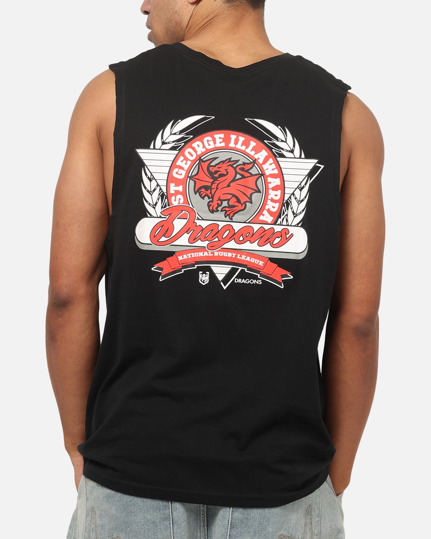 Bleacher Athletic St. George Illawarra Dragons NRL Adult Muscle T