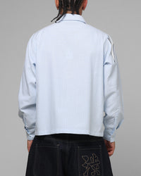 Loiter Blue Eyes Button Up Shirt Blue Stripe