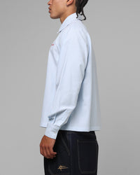 Loiter Blue Eyes Button Up Shirt Blue Stripe
