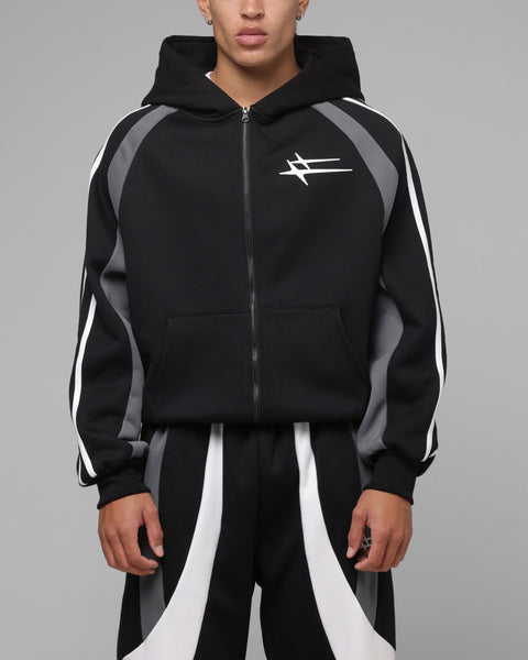 Loiter Hybrid Tek Zip Hoodie Black | Culture Kings US