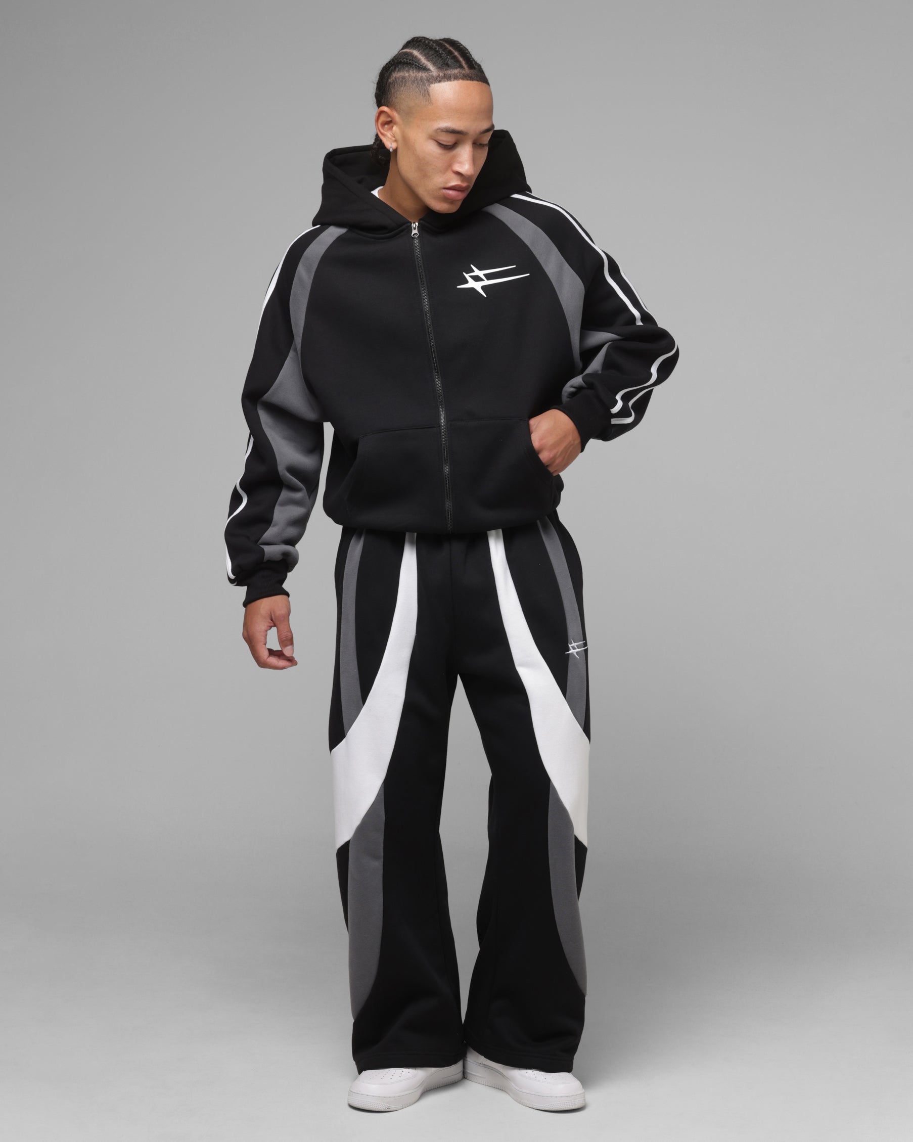 Loiter Hybrid Tek Zip Hoodie Black | Culture Kings US
