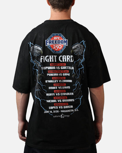 UFC By Culture Kings UFC 250 Eagle T-Shirt Black Acidwash