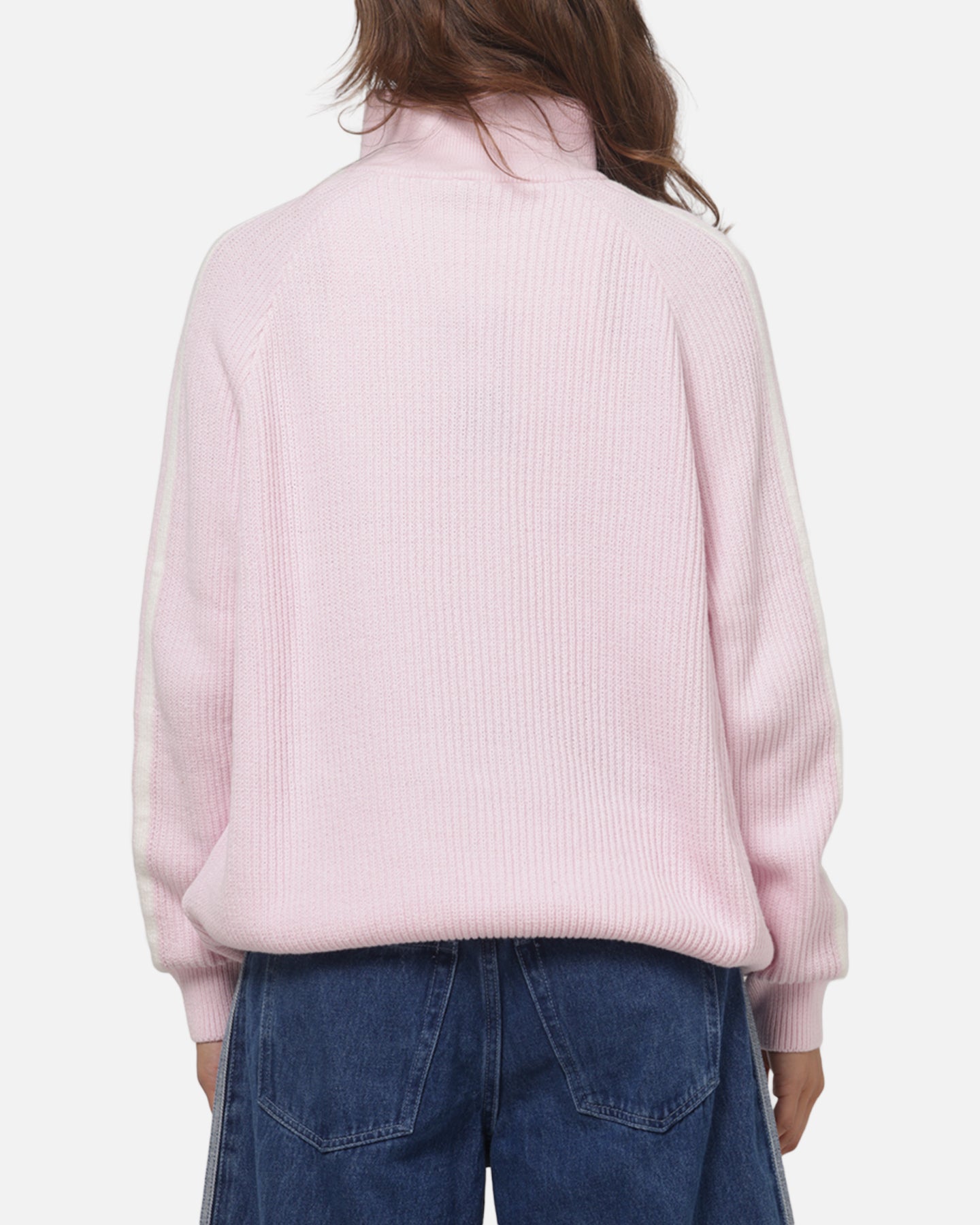 Adidas Women's Funnel Neck Quarter Zip Sweatshirt Pink | Culture