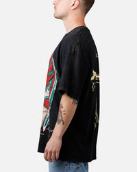 73Studio X WWE Rey Mysterio Independence T-Shirt Black Acidwash