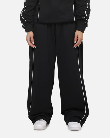 New Era Wide Leg Trackpants Black